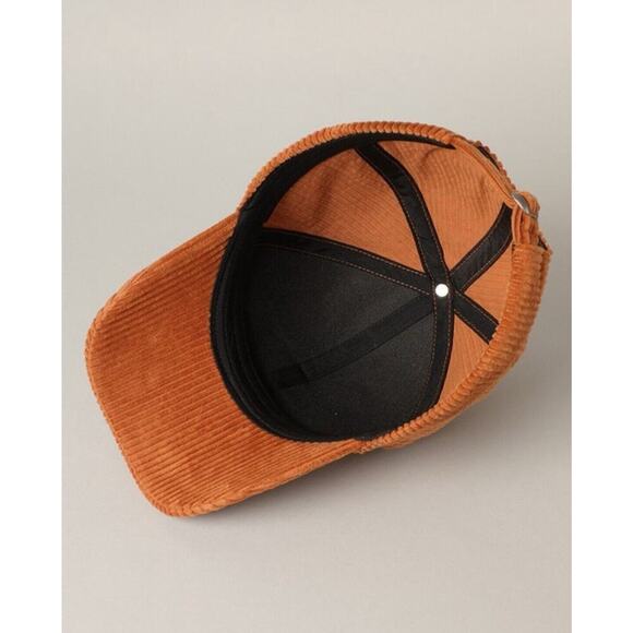 Y2K Unisex Corduroy Hat Gratitude Embroidered Brown Trucker Cap Adjustable OSFM - Picture 3 of 5